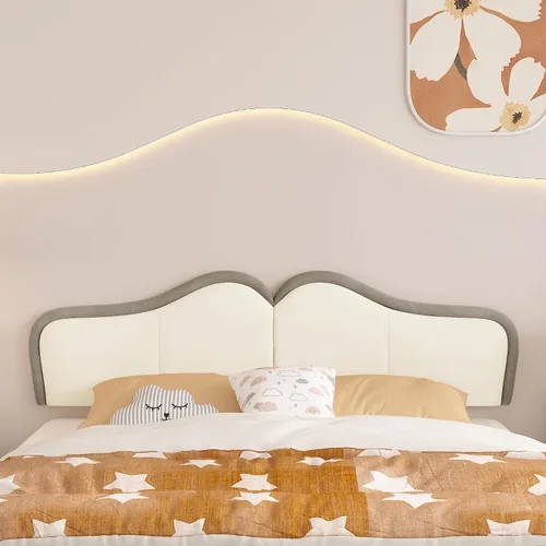 Vista 8 de BSHOMGI Cabeceras tamaño King para paneles de cabecera de cama ajustables, cabeceras tapizadas de terciopelo de cama con canal vertical, moderno