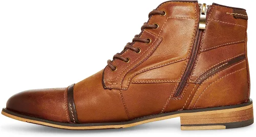 Vista 13 de Steve Madden Jefries - Botines para hombre Botas casuales Marrón (Dark Tan)