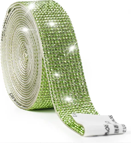 Vista 22 de Cinta de cristal autoadhesiva, calcomanías de diamantes de imitación para envoltura de regalos, manualidades, proyectos de decoración, bodas Negro