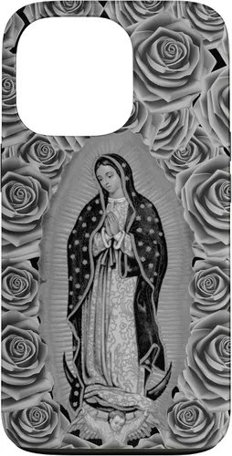 Vista 10 de Funda para iPhone 14 Pro Max Our Lady Virgen De Guadalupe Virgen María Floral
