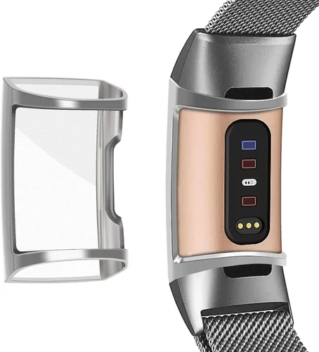 Vista 9 de FINTIE Protector de pantalla compatible con Fitbit Charge 4/3/3SE, carcasa suave y delgada chapada en TPU (paquete de 3)