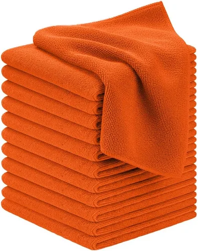 Vista 30 de Avalon Towels Paños de limpieza de microfibra (paquete de 48) – Tamaño 16 x 16 pulgadas, trapos de limpieza altamente absorbentes, sin pelusa Negro