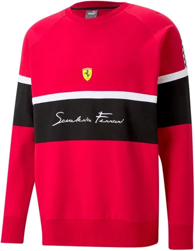 Vista 3 de Puma Ferrari Race Xtg - Sudadera para hombre cuello redondo casual color rojo