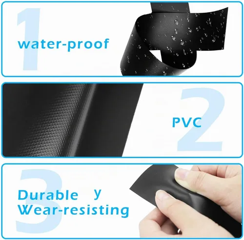 Vista 3 de GEUNTECH - Parches de reparación inflables de PVC para balsa inflable, barco, canoa, kayak Negro