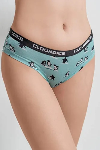 Vista 3 de Cloundies Matching Underwear for Couples - Penguin Design Cotton Undies Set with Socks - His and Hers Gifts