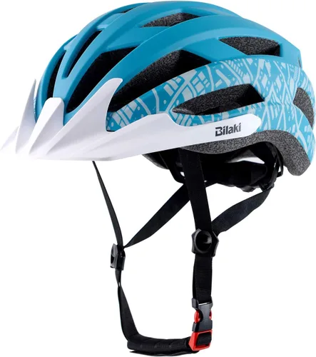 Vista 12 de Bilaki Casco de bicicleta para adultos, mujeres, hombres, jóvenes, niños, cascos ligeros de bicicleta de montaña con esfera ajustable y visera