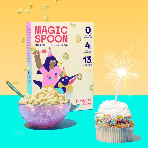 Vista 5 de Cereal Magic Spoon - Cereales Altos en Proteínas - Snacks Sin Azúcar y Comida para el Desayuno - Cereal Sin Granos y Sin Gluten - Snacks Saludables