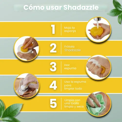 Vista 4 de Shadazzle Limpiador y esmalte natural multiusos, paquete de 2 aromas a