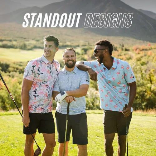 Vista 7 de YATTA GOLF - Camiseta polo de golf de alto rendimiento para hombre