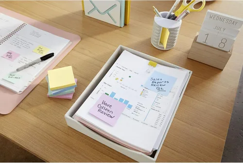 Vista 12 de Post-it Notas, 3 x 3 pulgadas, 24 blocs de notas adhesivas, 100 hojas por bloc, la icónica nota amarilla canaria, suministros escolares y productos