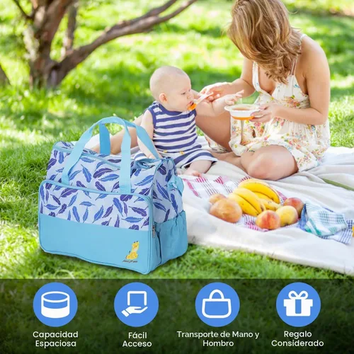 Vista 2 de KOCASO Juego de 5 bolsas de pañales para bebés Azul
