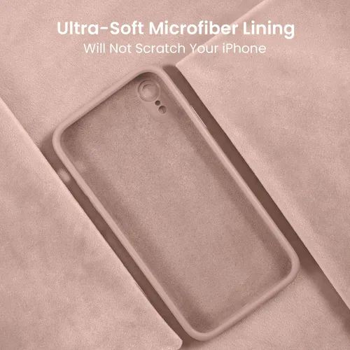 Vista 6 de FireNova Funda diseñada para iPhone XR, de silicona mejorada [borde recto] y [protección de cámara] con forro de microfibra suave antiarañazos, 6.1