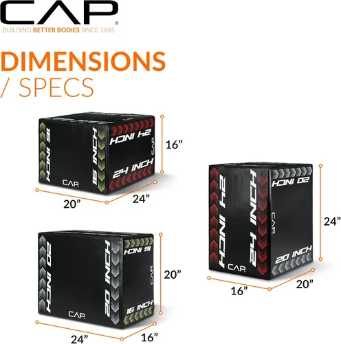 Vista 4 de CAP Barbell Caja pliométrica de espuma 3 en 1 Múltiples estilos