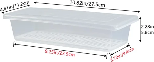 Vista 4 de Recipiente de almacenamiento de alimentos, recipientes de plástico para alimentos con placa de drenaje extraíble y tapa, contenedores