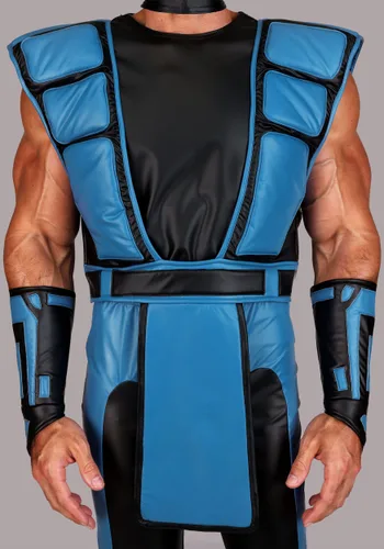 Vista 3 de Disfraz de Sub-Zero para Hombre de Mortal Kombat Multicolor
