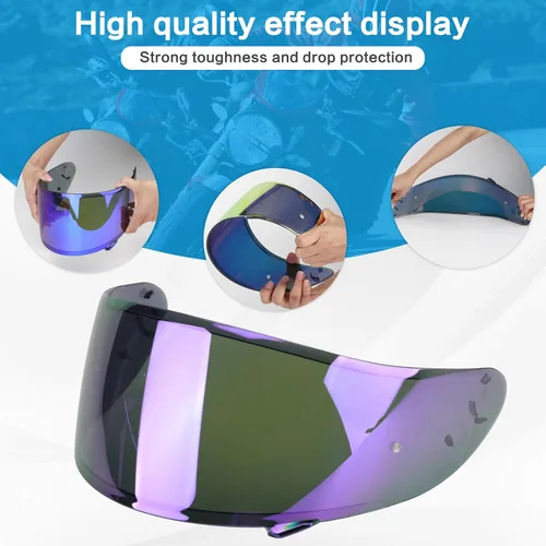 Vista 4 de Visera de casco de motocicleta para RF-1200 de repuesto, visera tintada para casco de motocicleta compatible con RF-1200 CWR-1 X14 Z7 X-Spirit