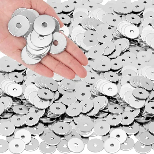 Vista 12 de Yaocom 200 Pieces 1/4" x 1-1/4" Zinc Fender Washers Thickness 1mm Fender Washers for Wood and Wet Environment