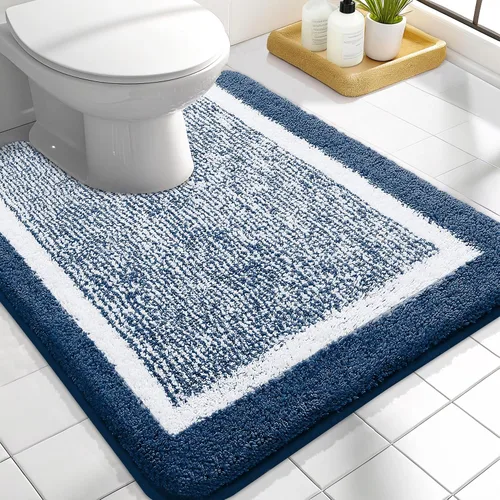 Vista 34 de OLANLY Alfombras de baño 24x16, tapetes de baño extra suaves y absorbentes de microfibra, antideslizantes, lavables a máquina, secan rápido