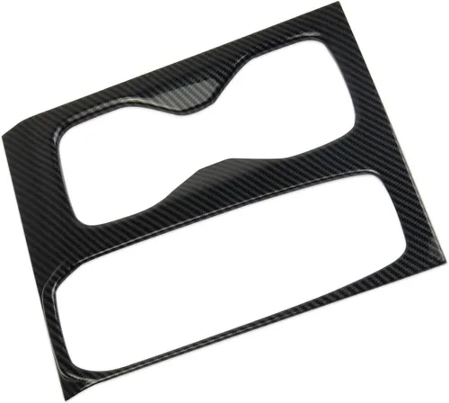 Vista 3 de Cubierta de panel de portavasos para consola central de fibra de carbono para Nissan Frontier 2022-2026