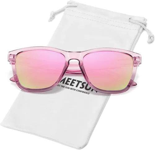 Vista 35 de Meetsun - Lentes de sol polarizados, unisex, modernos, con estilo de diseñador, clásico y retro A1 Negro Brillante