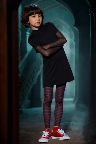 Vista 3 de BesserBay Disfraz de vampiro para niños, 2 piezas, vestido negro de Negro y rojo