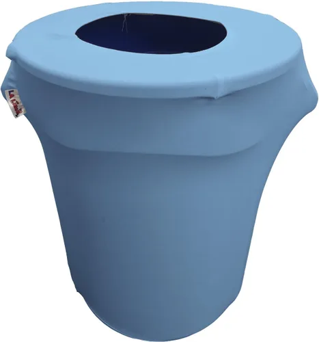 Vista 15 de LA Linen Funda elástica de elastano ajustable para cubo de basura Slim Jim de 23 galones, cubierta de contenedor de residuos, decoración de patio
