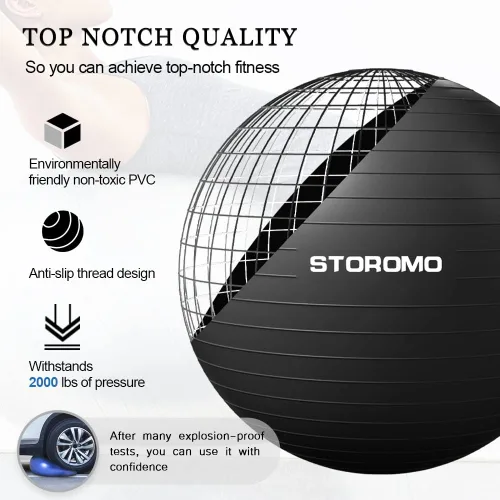 Vista 6 de Pelota de ejercicio de embarazo antiestallido, pelota de estabilidad de alta capacidad de peso para yoga, pilates y apoyo laboral, pelota de fitness