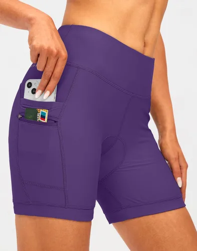 Vista 2 de Pantalones cortos de ciclismo acolchados 4D para mujer, 57 pulgadas, ropa interior de ciclismo, ciclismo de carretera, pantalones cortos para mujer
