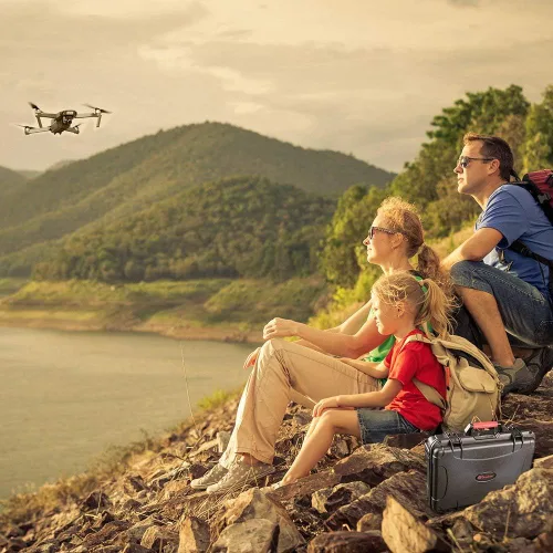 Vista 4 de Smatree Funda de transporte impermeable con cargador de batería compatible con Mavic Platinum/DJI Mavic Pro