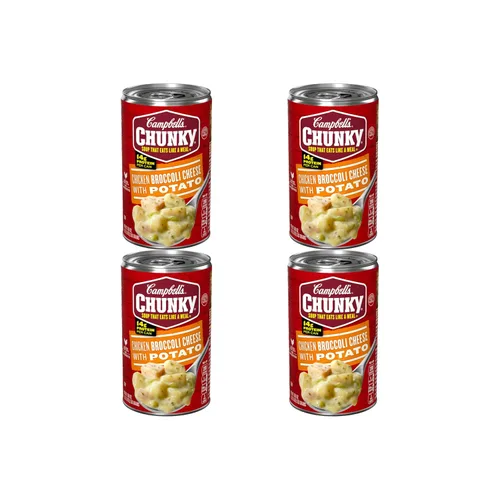 Vista 9 de Sopa Campbell’s Chunky, Sopa de Pollo con Brócoli y Queso, Lata de 18.8 Oz