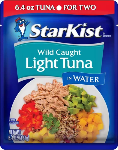 Vista 23 de StarKist 17g Protein Per Serving, Ready to Eat, Wild Caught, Shelf Stable Seafood, Gluten Free, Soy Free, No Draining for Salads