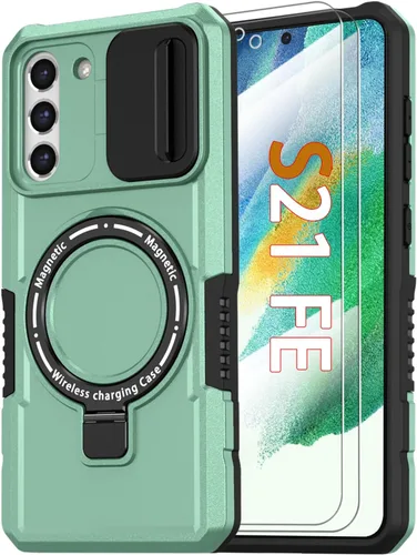 Vista 123 de Funda magnética para Samsung Galaxy Note 20 Ultra con soporte de anillo [con protector de pantalla] [Compatible con carga inalámbrica MagSafe] Funda