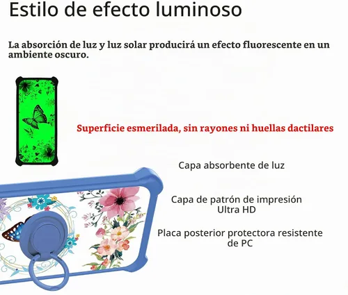 Vista 3 de jioeuinly HotPepper Chilaca HPPL60A - Funda compatible con Hot Pepper Chilaca Plus HPPL60A [con protector de pantalla de vidrio templado]