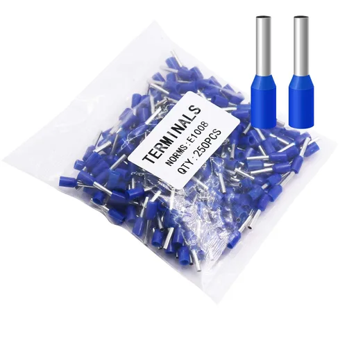 Vista 34 de Fidioto Terminales de Casquillos de Alambre 6AWG, 250 piezas de conectores de casquillos negros 6AWG para uso eléctrico, industrial, químico