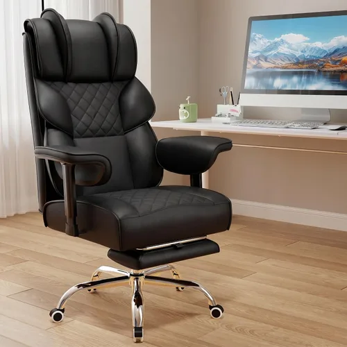Vista 13 de Sillas de juego para adultos altos y niños, soporte lumbar, luces LED, respaldo alto, silla de computadora reclinable con reposacabezas