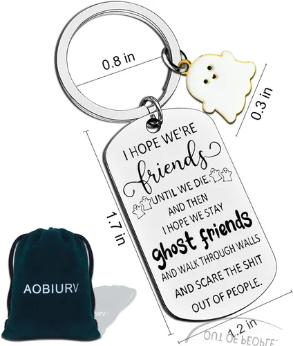 Vista 7 de AOBIURV Llavero para mejores amigas, regalos para mujeres, amigas, regalos de cumpleaños, lindo llavero de regalo para amigas, mejores amigos