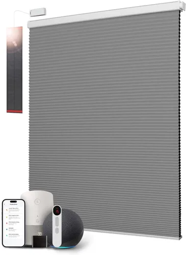 Vista 6 de CINONEKO Persianas celulares motorizadas de tamaño personalizado (21-69 pulgadas de ancho x 22-93 pulgadas de alto), persianas inteligentes de panal
