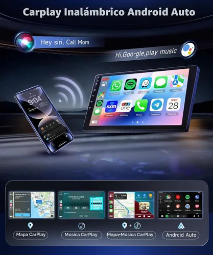 Vista 4 de 8Core4+64G Estéreo de coche para Toyota Avalon 2006-2010 Wireless CarPlay/Android Auto Android Radio con Qualcomm 9 pulgadas IPS pantalla táctil