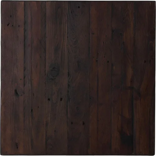 Vista 6 de Cortesi Home Omaha - Mesa auxiliar en madera maciza y meta, 22 pulgadas de alto, marrón oscuro