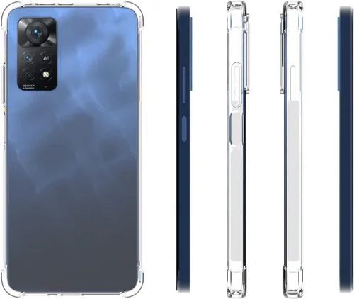 Vista 2 de USTIYA Funda para Redmi Note 11 Pro 5G Clear TPU Cuatro Esquinas Cubierta Protectora Transparente Suave Funda