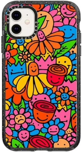 Vista 148 de Funda Impact de CASETiFY para iPhone 11 - Tiempo A Solas de Esther Kim - Negro Claro