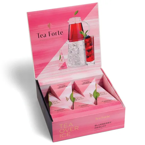 Vista 19 de Tea Forte Tea Over Ice Blue Mint Nectar - Mezcla Premium de té helado de hierbas orgánicas sin cafeína, 5 bolsas de té con infusor piramidal hechas