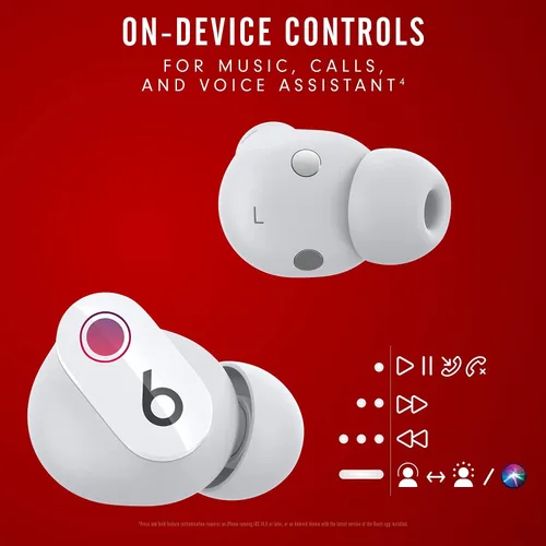 Vista 8 de Beats Studio Buds: Auriculares inalámbricos con cancelación de ruido, color blanco (renovados premium)
