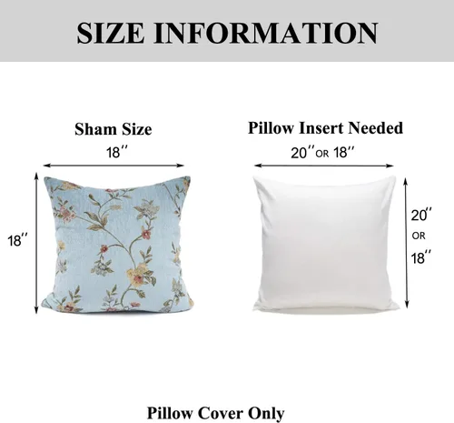 Vista 6 de Fundas de almohada YOUR SMILE con diseño cuadrado y floral, 18 x 18 pulgadas