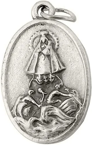 Vista 5 de Catholic Patron Saint Medals Base en tono plateado, 1 pulgada, juego de 2