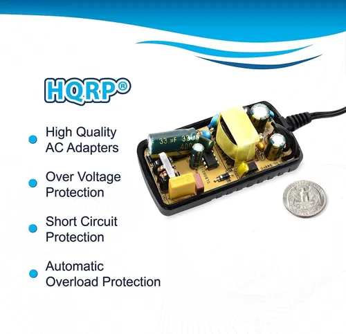 Vista 3 de HQRP Adaptador de CA/fuente de alimentación para teclados Casio CTK-591 / CTK591 / CTK-593 / CTK593 de repuesto [listado UL] Plus HQRP Euro Plug