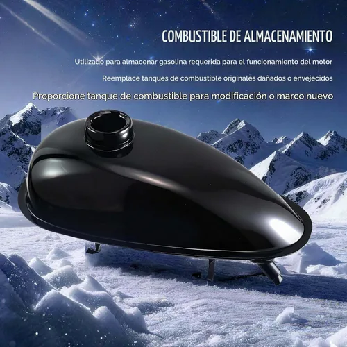 Vista 3 de 4L Reemplazo de Tanque de Combustible de Gasolina para Bicicleta Motorizada de 49 cc, 60 cc, 80 cc Tanque de gasolina de repuesto de 4 litros. Se