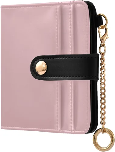 Vista 24 de Sinestour Azalea print Small Wallet for Women RFID Blocking Leather Bifold Small Purse with Zipper Coin Pocket ID Window Card Holder, Compact Credit