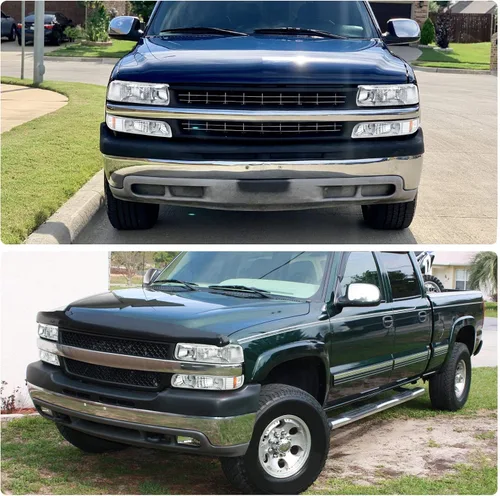 Vista 6 de DWVO Conjunto de faros delanteros y luces traseras compatibles con Chevy Silverado 1500/01-02 1999 2000 2000 2001 2002 Chevy Silverado 1500HD 2500HD