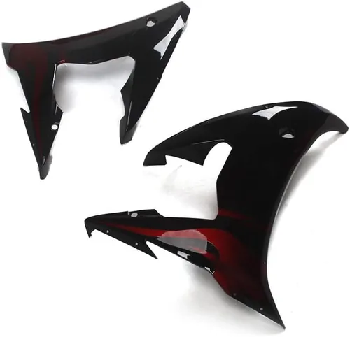 Vista 6 de Brillante rojo negro motocicleta carenados completos para Yamaha YZF-600 R6 R6S '06-09 2003 2004 YZF-R6 03 04 molde de inyección ABS cuerpo cuerpo